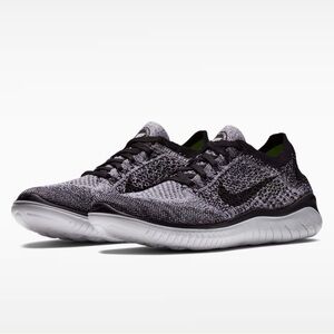 Nike Flyknit Free Run 2018 Running Shoe Black Grey Sneakers Size 9